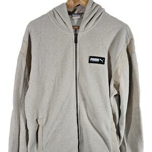 Puma Mens Medium Hoodie Soft Fleece Beige
